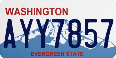 WA license plate AYY7857