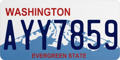 WA license plate AYY7859