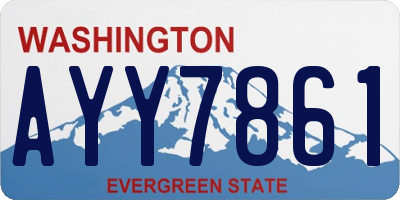 WA license plate AYY7861