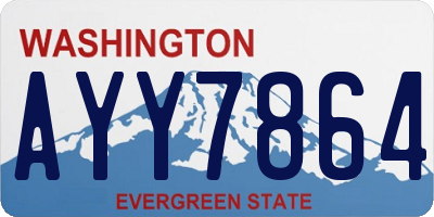 WA license plate AYY7864