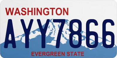 WA license plate AYY7866