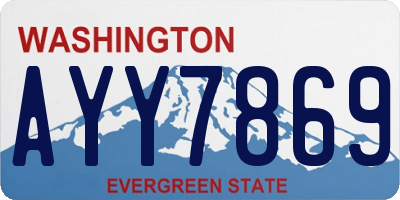 WA license plate AYY7869