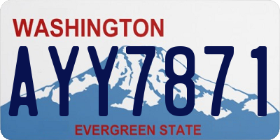 WA license plate AYY7871