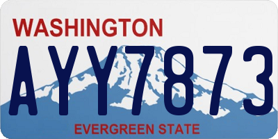 WA license plate AYY7873