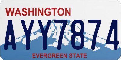 WA license plate AYY7874