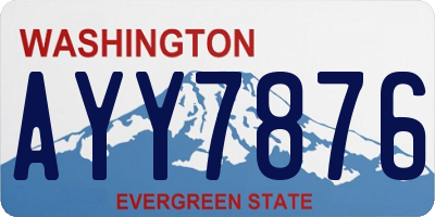 WA license plate AYY7876