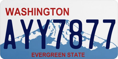 WA license plate AYY7877