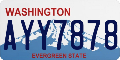 WA license plate AYY7878