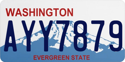 WA license plate AYY7879