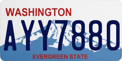 WA license plate AYY7880