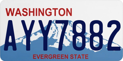 WA license plate AYY7882