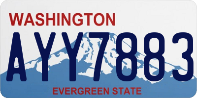 WA license plate AYY7883