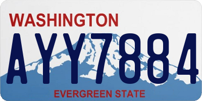 WA license plate AYY7884