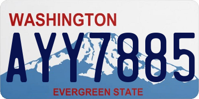 WA license plate AYY7885