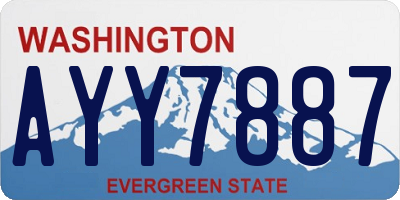 WA license plate AYY7887