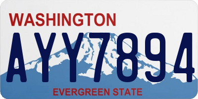 WA license plate AYY7894