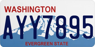 WA license plate AYY7895