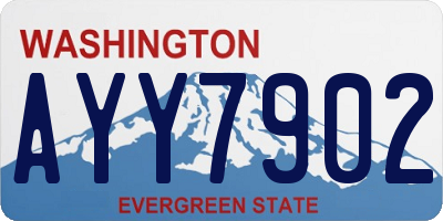 WA license plate AYY7902