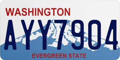 WA license plate AYY7904