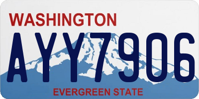 WA license plate AYY7906