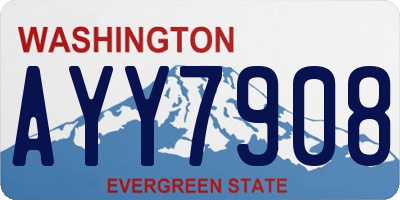 WA license plate AYY7908