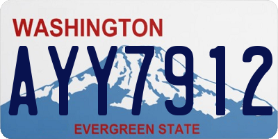 WA license plate AYY7912