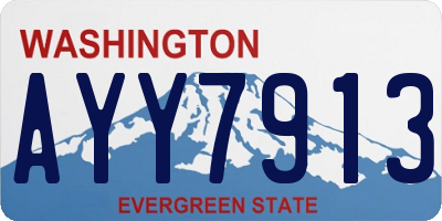 WA license plate AYY7913