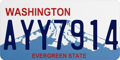 WA license plate AYY7914