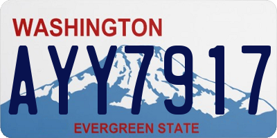 WA license plate AYY7917