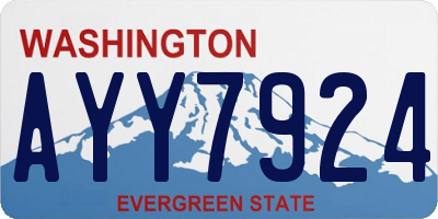 WA license plate AYY7924