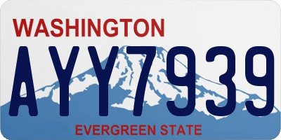 WA license plate AYY7939