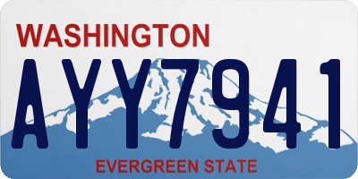 WA license plate AYY7941