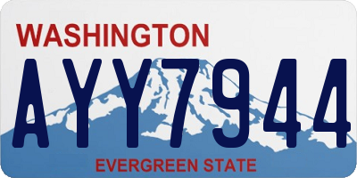 WA license plate AYY7944