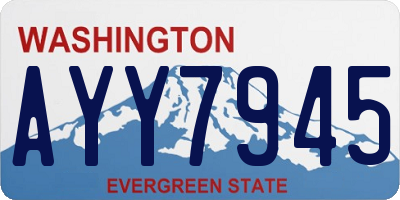 WA license plate AYY7945