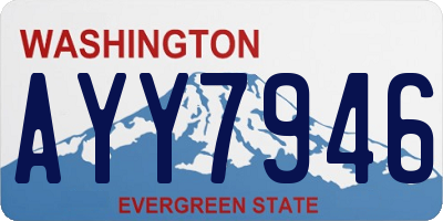 WA license plate AYY7946