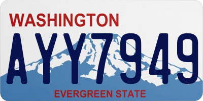 WA license plate AYY7949