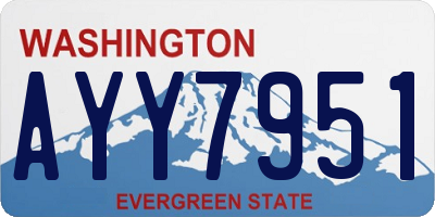 WA license plate AYY7951