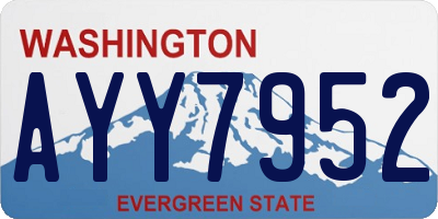 WA license plate AYY7952