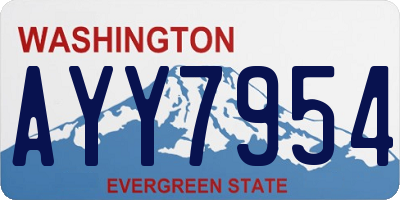 WA license plate AYY7954