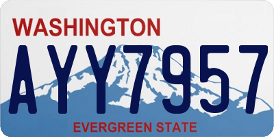 WA license plate AYY7957