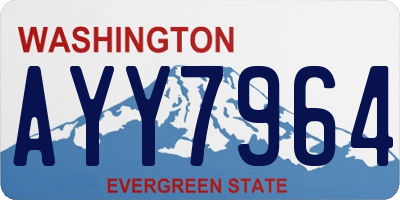 WA license plate AYY7964