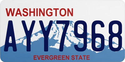 WA license plate AYY7968