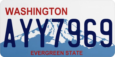 WA license plate AYY7969