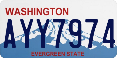 WA license plate AYY7974