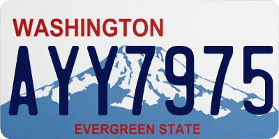 WA license plate AYY7975