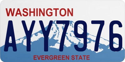 WA license plate AYY7976