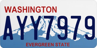 WA license plate AYY7979