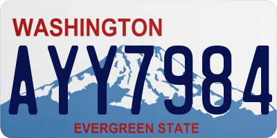 WA license plate AYY7984