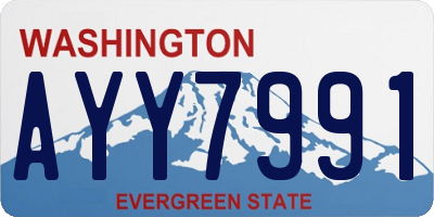 WA license plate AYY7991