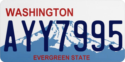 WA license plate AYY7995